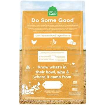 Open Farm, Ancient Grains Dry Dog Food, Protein-Rich & Nutrient Dense, 90% Animal Protein Mixed with Non-GMO Fruits, Veggies and Superfoods, Harvest Chicken Recipe, 22lb Bag