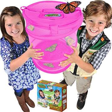 Nature Bound Butterfly Growing Habitat Kit - with Voucher to Redeem Live Caterpillars for Home or Sc...