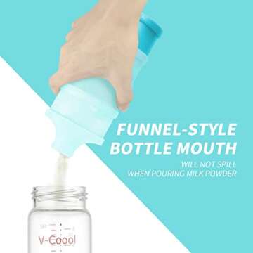 2 Pack Baby Formula Dispenser on The Go, Portable Formula Container to Go, Non-Spill Stackable BPA Free Baby & Kids Snack Containers - Blue