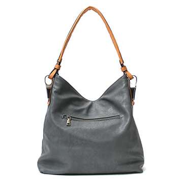 Janin Handbag Bucket Style Hobo Shoulder Bag with Extra Longer Strap