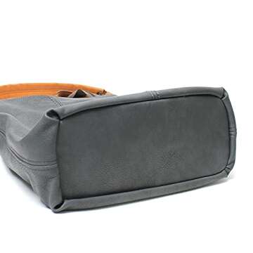 Janin Handbag Bucket Style Hobo Shoulder Bag with Extra Longer Strap