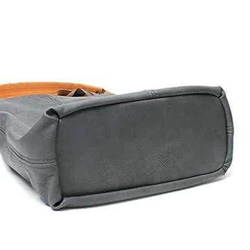 Janin Handbag Bucket Style Hobo Shoulder Bag with Extra Longer Strap