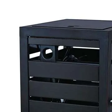 AMES 2519100 NeverLeak Cold-Weather Resistant Cabinet with Auto-Track Reel, 150-Foot Hose Capacity, Black