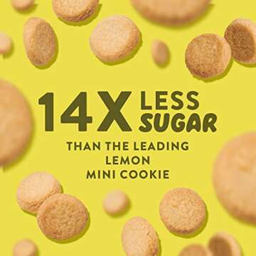 HighKey Sugar Free Cookies Lemon Shortbread Cookies - Keto Snack Diabetic Snacks Low Carb Butter Coo...