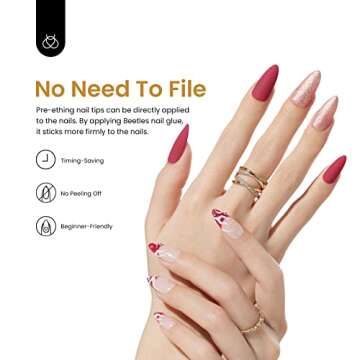 Beetles Easy Nail Extension Kit - 240 Pcs Mat Finish