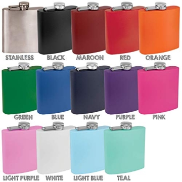 Stylish 6 oz Stainless Steel Hip Flask Gift with Funnel