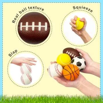 Sports Valentines Cards Gifts for Kids - 24 Pack Foam Balls