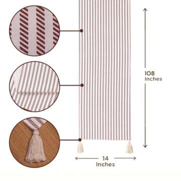 Folkulture 72-inch Cotton Table Runner with Tassels