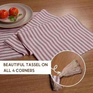 Folkulture 72-inch Cotton Table Runner with Tassels