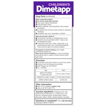 Children’s Dimetapp Cold & Cough Medicine - Effective Relief
