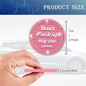 Smeyta Car Cup Coaster 2 Pack,Bling Car Accessories Interior,Universal Car Cup Holder,Car Cup Holder...
