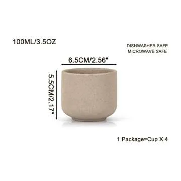 Stylish SYJAN HOME Ceramic Teacups Set of 4