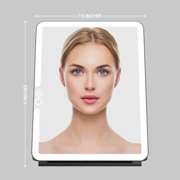 LUNA London Eclipse Portable LED Lighted Makeup Mirror