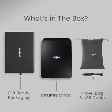 LUNA London Eclipse Portable LED Lighted Makeup Mirror