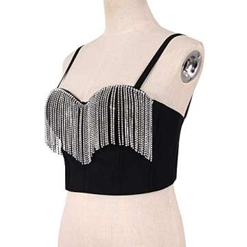 Erinaco Women's Beaded Corset Top - Festival Ready