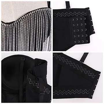 Erinaco Women's Beaded Corset Top - Festival Ready