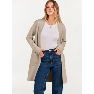 ANRABESS Women's Fall Cardigan Soft Stylish Versatile