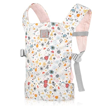 GAGAKU Soft Cotton Doll Carrier for Kids - Rose Garden