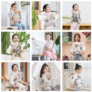 GAGAKU Soft Cotton Doll Carrier for Kids - Rose Garden