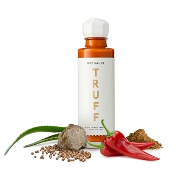 TRUFF White Truffle Hot Sauce, Gourmet Hot Sauce with Ripe Chili Peppers, Agave Nectar, White Truffl...