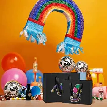 BagDream Black Gift Bags 25 Pack 10.6x3.1x8.3 Heavy Duty Kraft Paper Bags with Handles for Boutique, Wedding Party Favor Bags, Grocery Retail Merchandise Bags Medium Gift Paper Sacks