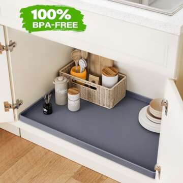 FLATO Under Sink Mat - Waterproof and Versatile for Home