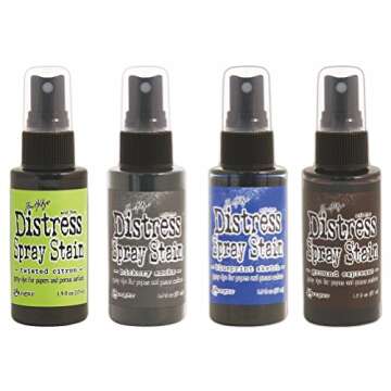 Tim Holtz - Color of The Month Distress Spray Stain Bundle #2 - May, June, July, August - Tim Holtz ...