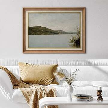 Premium Framed Green Mountain Range Canvas Wall Art