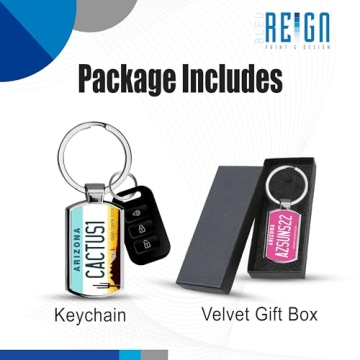 Personalized Arizona License Plate Keychain Gifts