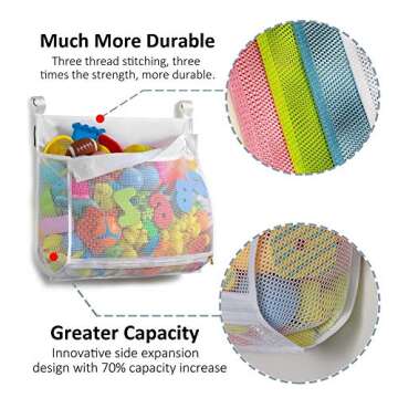 TENRAI Large Capacity Bath Toy Organizer for Easy Storage