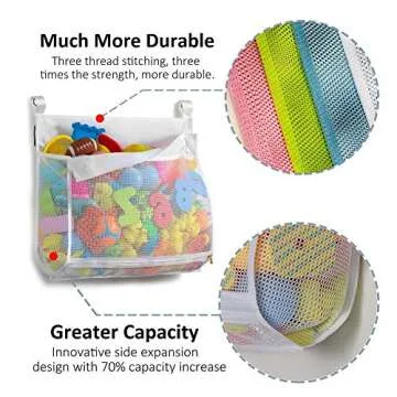 TENRAI Large Capacity Bath Toy Organizer for Easy Storage