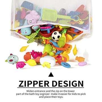 TENRAI Large Capacity Bath Toy Organizer for Easy Storage