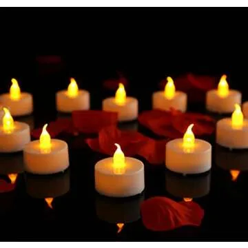12 Flameless LED Tea Lights - Safe, Long-Lasting & Stylish