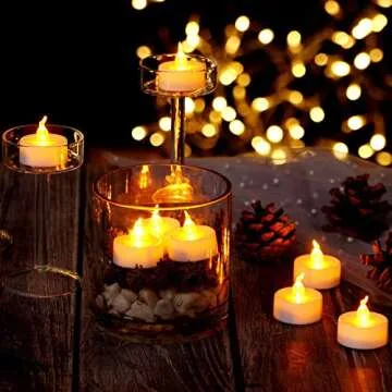 12 Flameless LED Tea Lights - Safe, Long-Lasting & Stylish