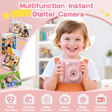 Coxlame Kids Camera Instant Print - Fun Photography Gift for Kids