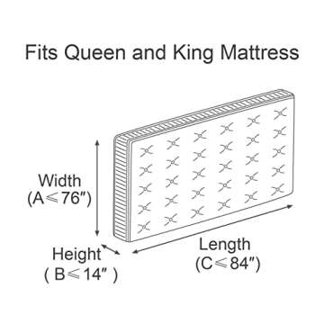 ComfortHome Mattress Bag for Moving and Storage, Queen and King Size, 2 Pack