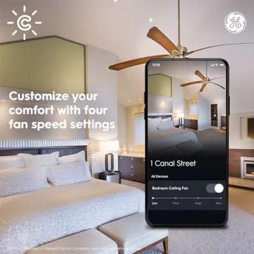 Cync GE Smart Ceiling Fan Control, Neutral Wire Required, Bluetooth and 2.5 GHz Wi-Fi 4-Wire Smart Switch, Works with Amazon Alexa and Google Home, White
