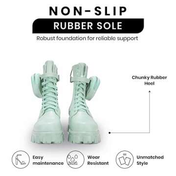 Cape Robbin Monalisa Women's Combat Boots in Sage