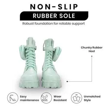 Cape Robbin Monalisa Women's Combat Boots in Sage