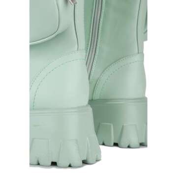 Cape Robbin Monalisa Women's Combat Boots in Sage