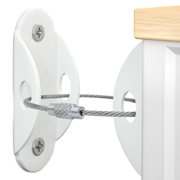 Booda Brand Furniture Anchors (10 Pack) for Baby Proofing, Furniture Straps Anti Tip Furniture Ancho...