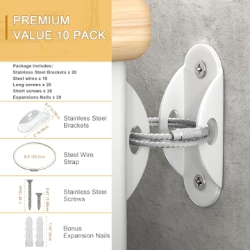 Booda Brand Furniture Anchors for Safety and Stability