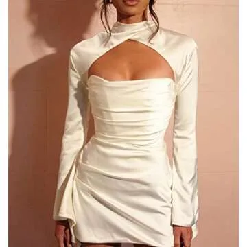 Elegant Vintage Summer Mini Dress for Women - Sexy Halter Style