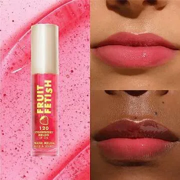 Milani Fruit Fetish Lip Oil with Vitamin E for Instant Hydration, Fruit Extract Infused Lip Treatment and Moisturizing Lip Gloss - Strawberry Melon
