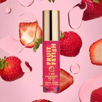 Milani Fruit Fetish Lip Oil with Vitamin E for Instant Hydration, Fruit Extract Infused Lip Treatment and Moisturizing Lip Gloss - Strawberry Melon