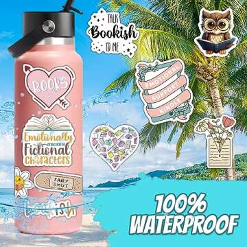 150pcs Stickers for Kindle | Kindle Stickers Bookish Reading Sticker Pack for Smut Readers | Laptop Water Bottle Computer Accessories| Holographic Waterproof