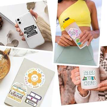 150pcs Stickers for Kindle | Kindle Stickers Bookish Reading Sticker Pack for Smut Readers | Laptop Water Bottle Computer Accessories| Holographic Waterproof