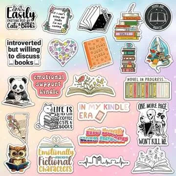 150pcs Stickers for Kindle | Kindle Stickers Bookish Reading Sticker Pack for Smut Readers | Laptop Water Bottle Computer Accessories| Holographic Waterproof