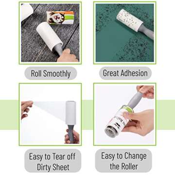 Mr. Pen- Lint Rollers, 1 Handle with 3 Refills, 270 Sheets, Extra Sticky Lint Remover for Clothes, Lint Roller for Pet Hair, Pet Hair Roller, Sticky Roller, Lint Roller for Clothes, Lint Removers