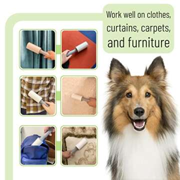 Mr. Pen- Lint Rollers, 1 Handle with 3 Refills, 270 Sheets, Extra Sticky Lint Remover for Clothes, Lint Roller for Pet Hair, Pet Hair Roller, Sticky Roller, Lint Roller for Clothes, Lint Removers